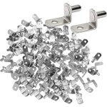50pcs 6mm chevilles de support d'tagre en mtal nickel l forme support querre pour tagre en bois ...