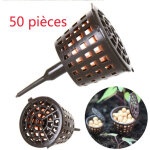 50pcs bo�te d'engrais en plastique pour plantes bonsai bo�te d'engrais avec couvercle , 4x3cm