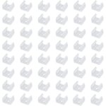 50pcs clips c�bles, clips de montage pour bande lumineuse led n�on, supports de fixation translucides ...