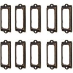 50pcs porte - �tiquette 60 x 17 mm m�tal bronze vintage porte - �tiquette porte - cartes biblioth�que ...