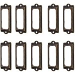 50pcs porte - �tiquette 60 x 17 mm m�tal bronze vintage porte - �tiquette porte - cartes biblioth�que ...