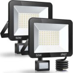 50w projecteur led exterieur detecteur de mouvement 2 pi�ce, ip67 �tanche spot led avec d�tecteur, 5000lm ...