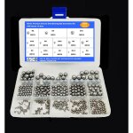 540 pi�ces 12 tailles kit d'assortiment de roulement � bille en acier chrom� de pr�cision m�trique, acier ...