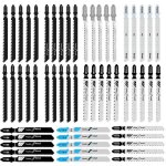 55 lames de scie sauteuse t - shaft - pour bois, pvc - compatible bosch, dewalt, makita - coupe pr�cise ...