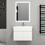 59(l)x38, 5(w)x40(h)cm meuble salle de bain blanc 2 portes avec une vasque é suspendre pour un gain d'espace ... 59(l)x38, 5(w)x40(h)cm meuble salle de bain blanc 2 portes avec une vasque é suspendre pour un gain d'espace ...