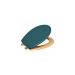 5five simply smart - abattant wc modern color bleu p�trole en bois - 5five