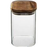 5five simply smart - bocal verre couvercle acacia hermet 1l - 5five 5five simply smart - bocal verre couvercle acacia hermet 1l - 5five