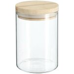 5five simply smart - bocal verre couvercle bois hermet 0. 6 l - 5five