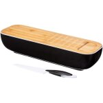 5five simply smart - bo�te � baguette en bambou noir avec couteau et planche de service - collection ...