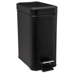 5five simply smart - poubelle rectangulaire en acier inoxydable avec fermeture douce de 5l, couleur noire ... 5five simply smart - poubelle rectangulaire en acier inoxydable avec fermeture douce de 5l, couleur noire ...