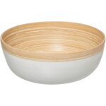 5five simply smart - saladier en bambou - blanc - d 30 x h 12 cm - livraison gratuite