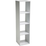 5five simply smart - tagre haute en blanc avec 4 cases de rangement, dimensions 34, 5 x 32 x 134 cm ...