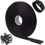 5mx2cm, noir)sangles / attaches de câble réutilisables réglables noires de 5m avec 25 boucles et sangle ... 5mx2cm, noir)sangles / attaches de câble réutilisables réglables noires de 5m avec 25 boucles et sangle ...