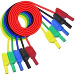 5pcs câble de fiche banane, kit de cordons de test électroniques 4mm fiche banane sécurité pile de fil ... 5pcs câble de fiche banane, kit de cordons de test électroniques 4mm fiche banane sécurité pile de fil ...