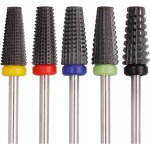 5pcs c�ramique forets � ongles set, 3 / 32'' embouts ponceuse � ongles xc c m f xf, foret � ongles outils ...