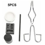5pcs resistant a la chaleur coulee de lingotiere outil smelting or argent fournaise kit scrap bijoux ...