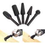 5pcs ensemble de r�pes rotatives pour fraises, outil de sculpture sur fraise metal bois, gouges sculpture ...