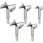 Forehill - 5pcs meche a bois forstner, diametre 35 / 40 / 45 / 50 / 60mm, foret fraise carbure pour faconner ...