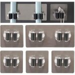 5pcs r�teliers muraux adh�sifs pour couvercles de casserole, organisateur de rangement sans per�age