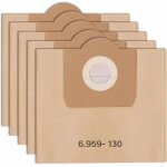 5pcs sacs d'aspirateur pour k�rcher, sacs droits aspirateur pour karcher wd3 / mv3 / wd 3 premium