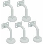 5pcs supports de main courante d'escalier, supports acier inoxydable blanc de rampe d'escalier - 60x80mm ...
