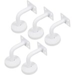5pcs supports de main courante d'escalier, supports acier inoxydable blanc de rampe d'escalier - 60x80mm ...