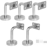 5pcs support main courante inox 304, support rampe escalier 60mm, supports de main courante pour escalier ...