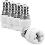 5x adaptateur de douille - convertisseur douilles e14 vers g9 - adaptateur de support de lampe culot ...