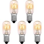 5x ampoule frigo 15w e14 ampoule lampe de sel dimmable blanc chaud, ampoule hotte aspirante, 2700k 300 ...