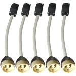5x douille de lampe gu10 r�sistante aux hautes temp�ratures, en c�ramique avec bo�te de connexion, 0 ...