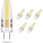 5x g4 led ampoule 3w blanc froid, 3w led equivalent 23w ampoule � halog�ne, 36mm x 9mm plus proche de ...