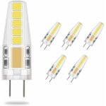 5x g4 led ampoule 3w blanc froid, 3w led equivalent 23w ampoule � halog�ne, 36mm x 9mm plus proche de ...
