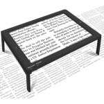 5x loupe de lecture, loupe grossissante avec 50 lumineuse led et support pliant mains libres, loup e ...