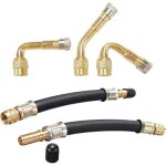 5x rallonge valve pneu, 3 pi�ces air pneu valve de adaptateur, pneu prolongateur coude de valve avec ...