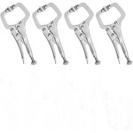 6. 5' serre joint en m�tal en c avec vis r�glable et plaques pivotantes (lot de 4) - mini pince de serrage ...