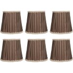 6 abat - jours tissu caf� volants table lampadaire lustre h�tel �clairage