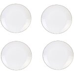 6 assiette  dessert 20 cm blanche - royal - home deco factory - cmp