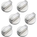 [jamais utilis] lot de 6 boutons de commande universels en mtal, bouton de cuisinire  gaz, boutons ...