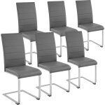 Chaises de salle à manger bettina rembourrées pieds en métal argentés design moderne ensemble 6 chaises ... Chaises de salle à manger bettina rembourrées pieds en métal argentés design moderne ensemble 6 chaises ...