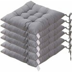 [jamais utilis�] lot de 6 coussins de chaise carr�e 40x40 cm ? 100 % polyester ? confort matelass� ? ...