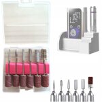 6 embouts � ongles diamant�s pour cuticules, gel hybride, flamme, c�ne, fleur de larmes