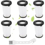 6 filtres hepa blancs pour aspirateur aeg cx7 - 2 aef150, dont 1 brosse de nettoyage