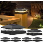 6 lampadaires solaires ext�rieurs - lanterne - cap �tanche et anti - rouille, led blanc chaud - pour ...