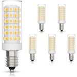 6 pack e14 led ampoule 9w �quivalent halog�ne 75w, blanc chaud 3000k non - dimmable 360�angle faisceau ...