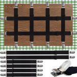 6 pack invisible tablecloth clips - secure your tablecloth with hidden straps, perfect for picnic and ...