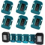6 packs de supports de porte - batterie, support de porte - batterie compatible avec la batterie de l'outil ...