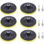 6 pcs 5 pouce 125mm assiette de pon�age avec m14 mandrin plateau de pon�age pour perceuse, meuleuse d'angle ...