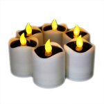 6 pcs bougies led, bougie solaire flamme, bougies � led - r�aliste et bright, puissance de la solaire, ...