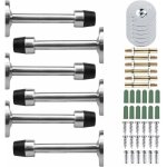 6 pcs but�es de porte, butoir porte en inox, stop porte avec vis et colles de pare chocs, butoirs de ...