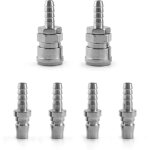 6 pcs embout compresseur air, 8mm raccord pneumatique rapide male femelle (sh20 + ph20)
